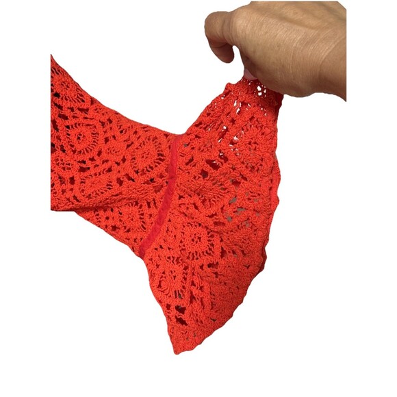 NWT Cinq a Sept Size 8 Crochet Orange Red Sweater Blouse Top New - Picture 10 of 12